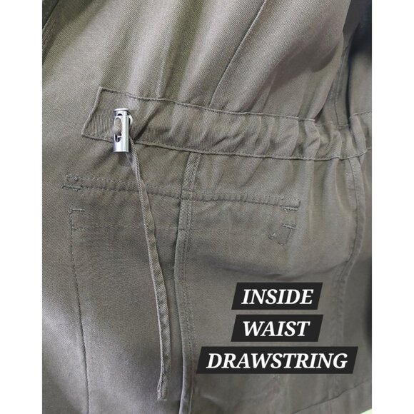 J. Jill Women's XS Lightweight Zip Jacket 100% Tencel Lyocell Olive Green Soft - Picture 8 of 12